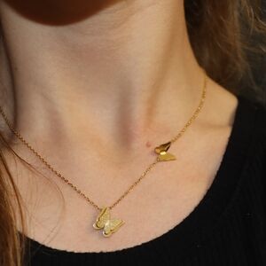 Elegant Gold Butterfly Necklace